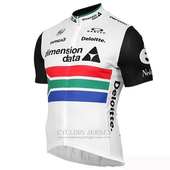 2019 Cycling Jersey Dimension Data Champion South Africa Short Sleeve and Bib Short